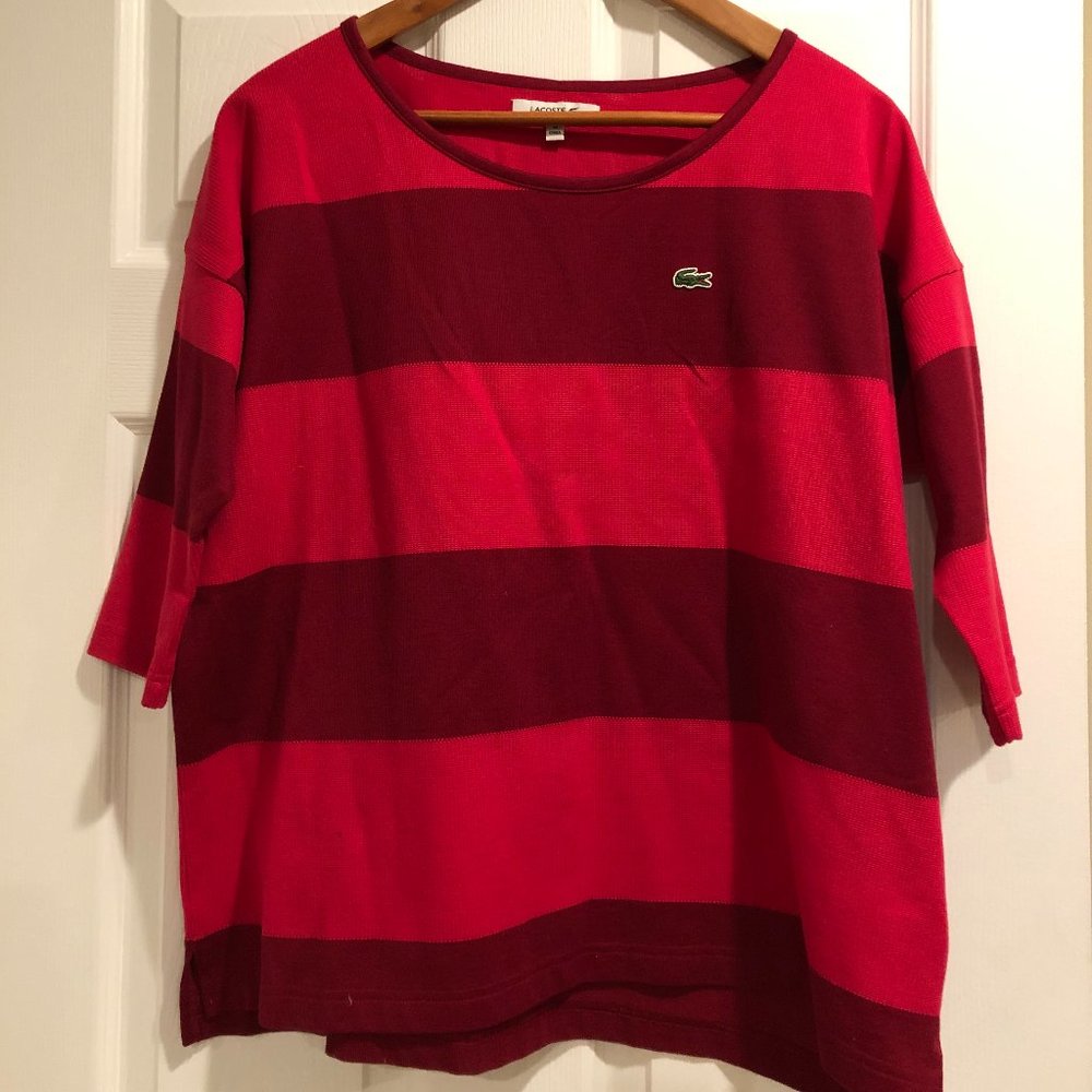 Lacoste Striped Sweater Ladies Size S